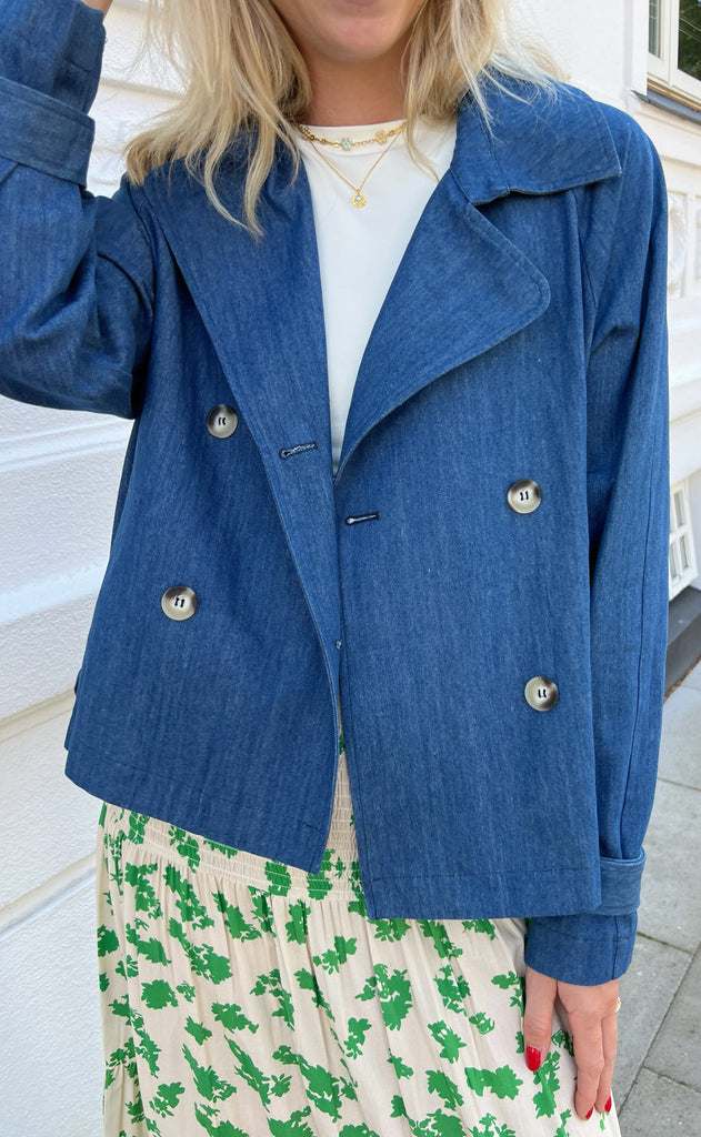 INA Copenhagen Trenchcoat / Jakke - Silje - Denim Blue