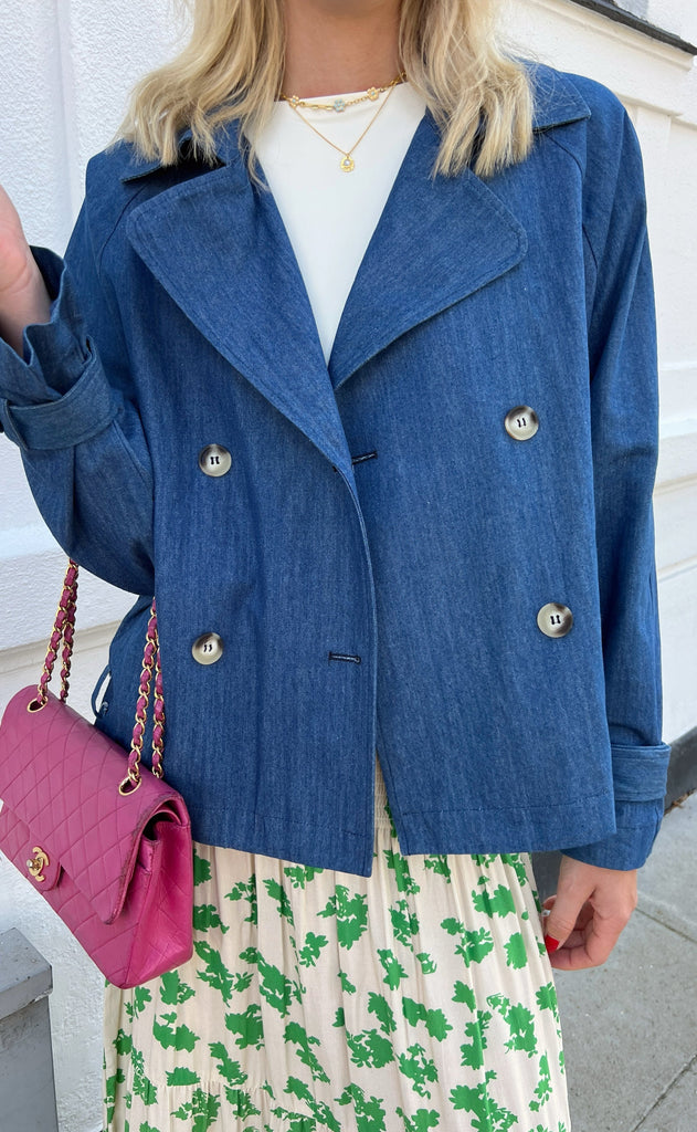 INA Copenhagen Trenchcoat / Jakke - Silje - Denim Blue