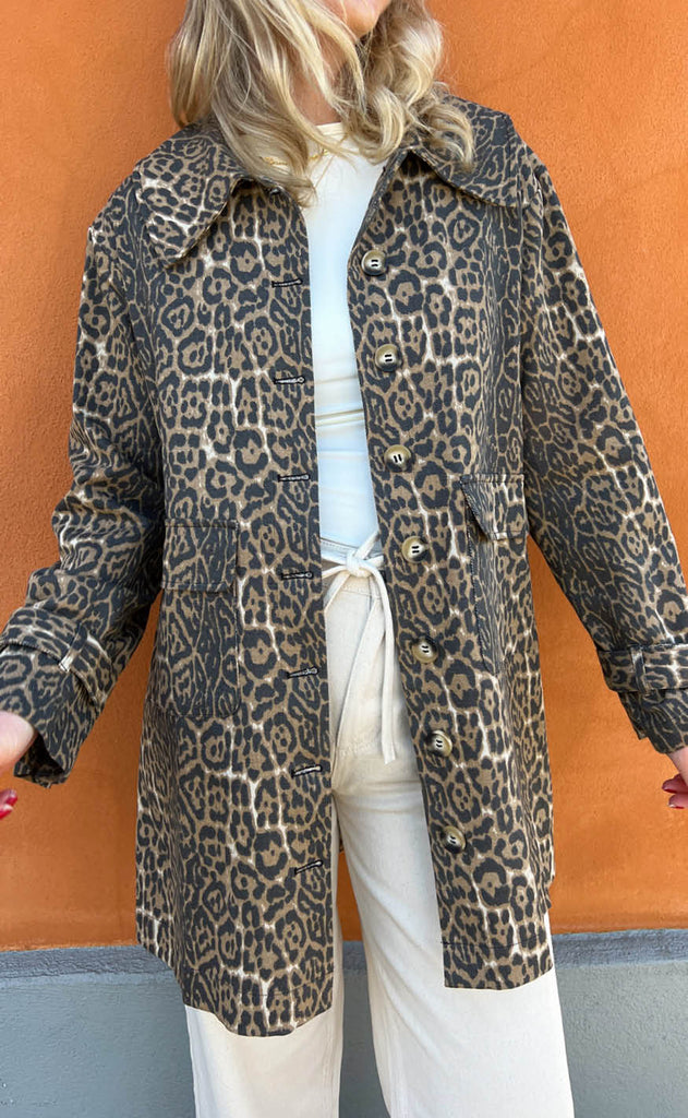 INA Copenhagen Trenchcoat - Jessica - Leopard