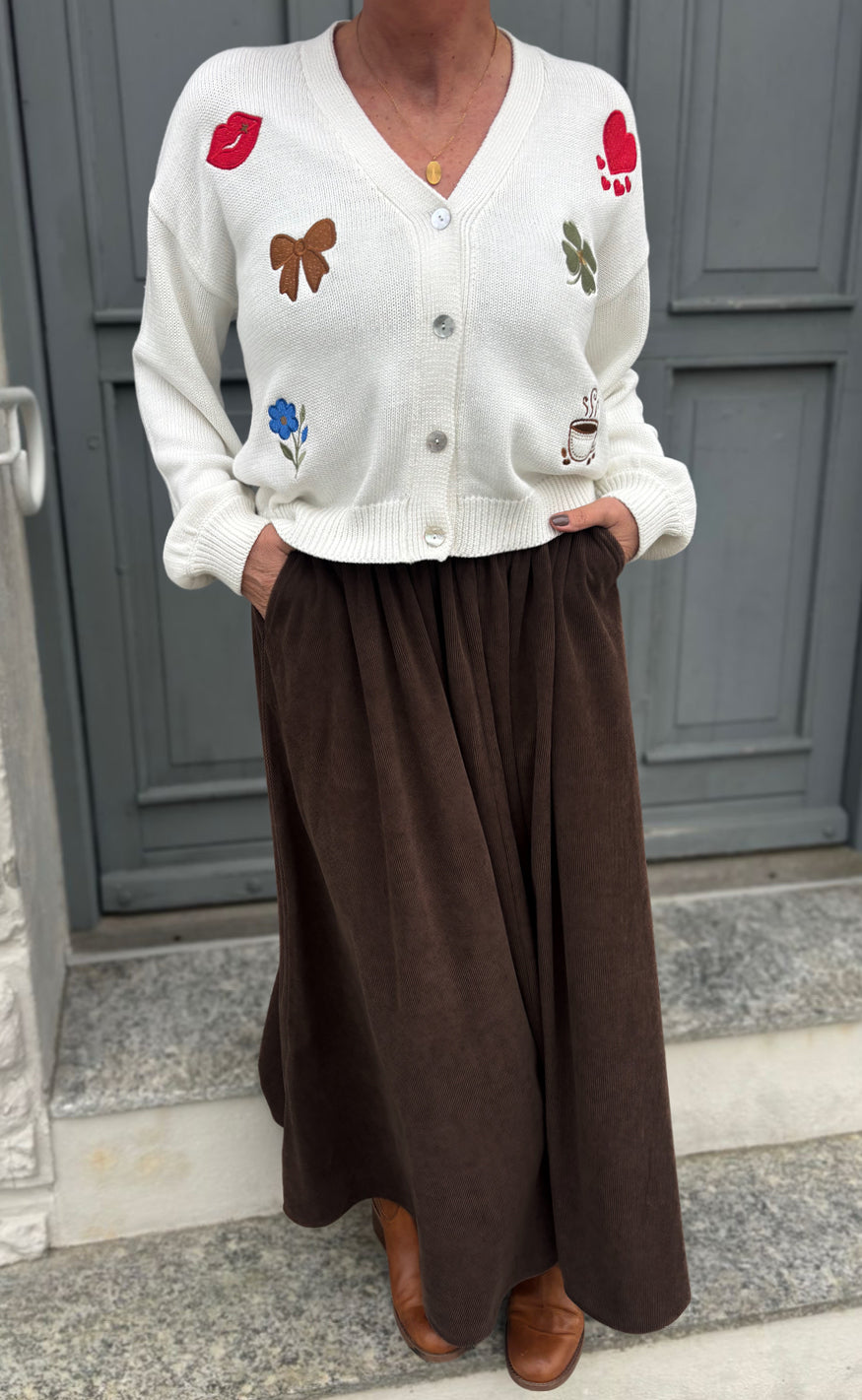 Say INA Copenhagen Skjørt - Lucia - Brown Corduroy