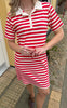 Say INA Copenhagen Polo Kjole - Pamela - Red Striped