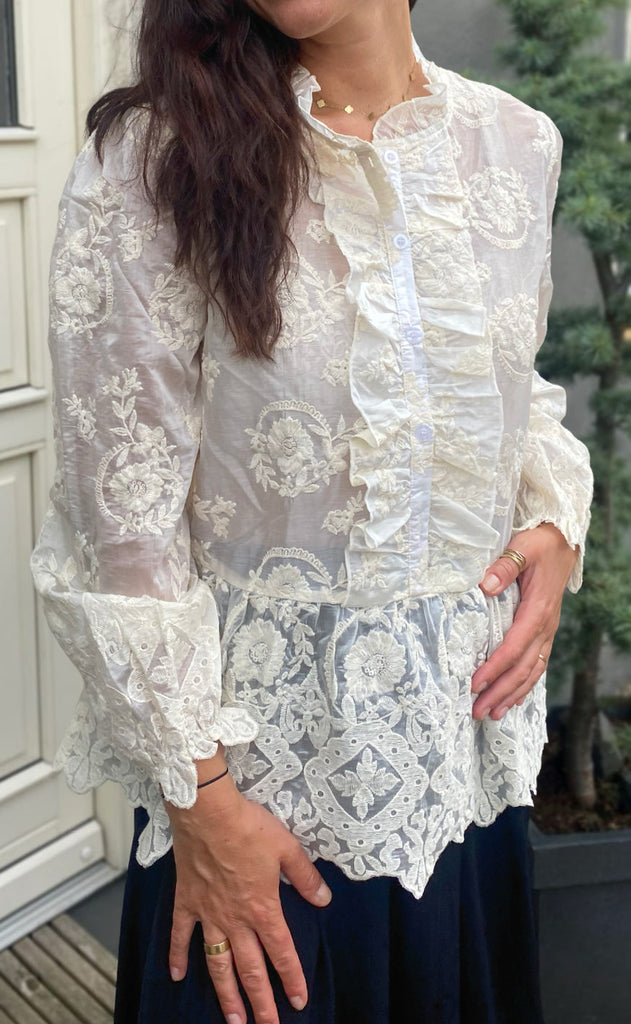 Say INA Copenhagen Bluse - Freya LS - Ivory