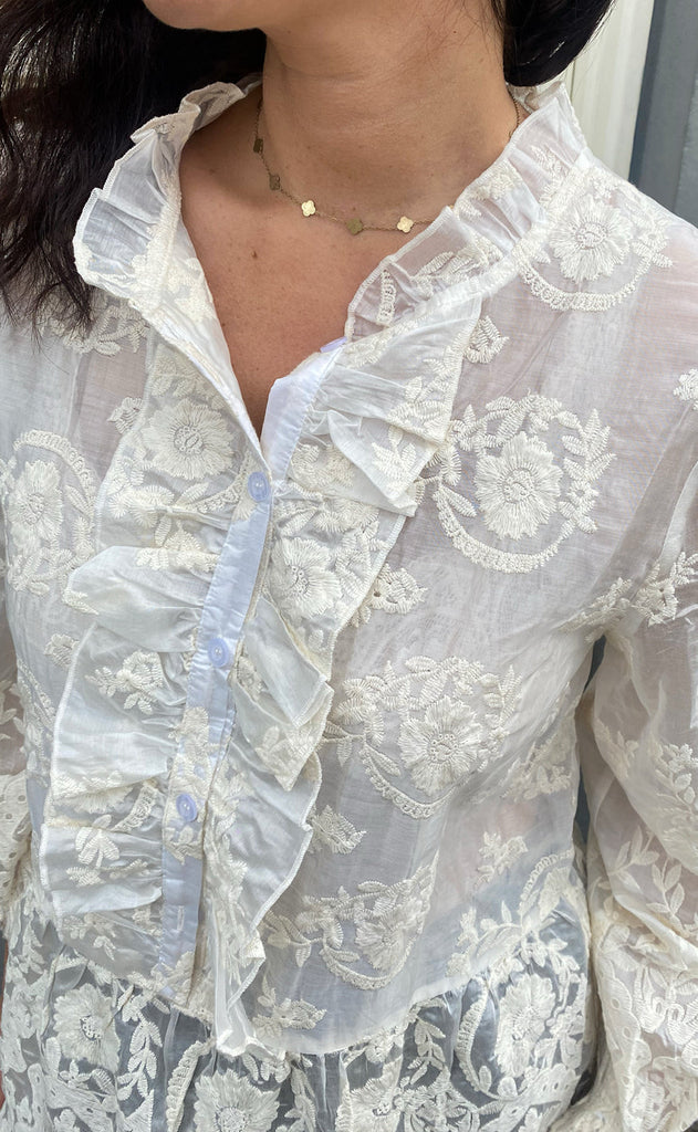 Say INA Copenhagen Bluse - Freya LS - Ivory