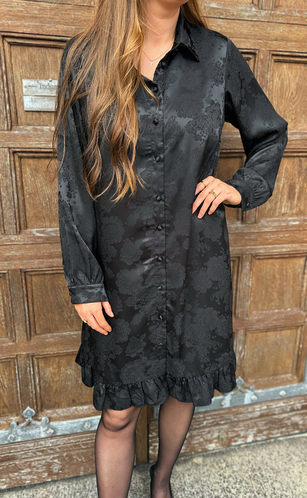 Say INA Copenhagen Kjole - Masha - Black Flowers