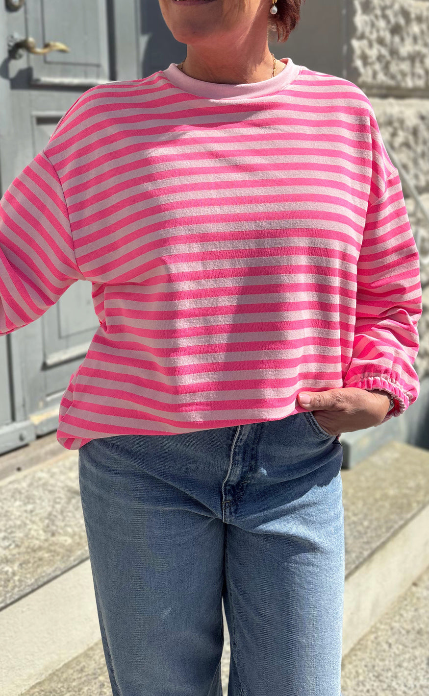 Say INA Copenhagen Sweatshirt - MomLife - Pink Striped