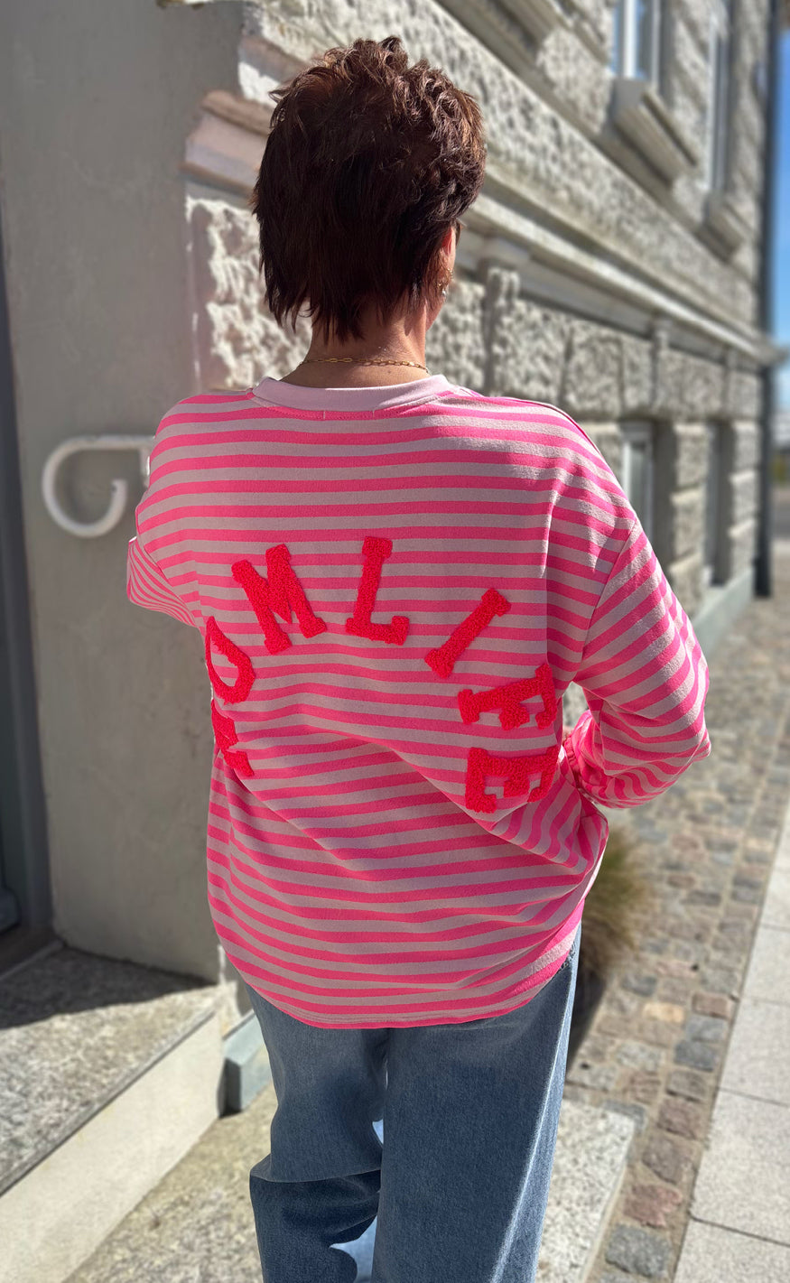 Say INA Copenhagen Sweatshirt - MomLife - Pink Striped