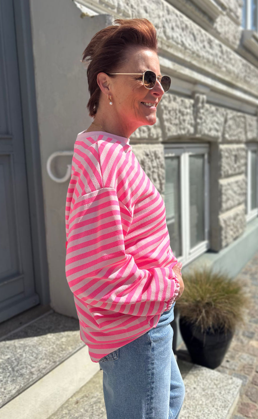 Say INA Copenhagen Sweatshirt - MomLife - Pink Striped