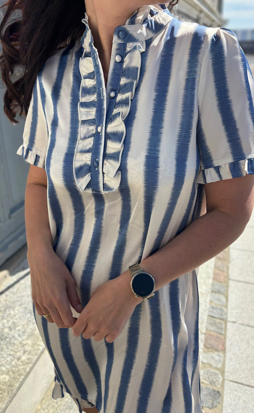 Say INA Copenhagen Kjole - Philina - Blue Striped