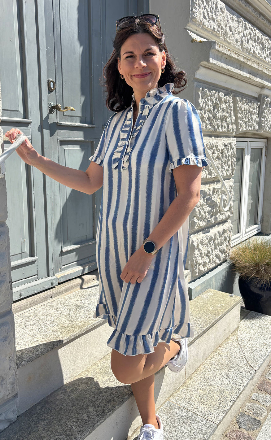 Say INA Copenhagen Kjole - Philina - Blue Striped