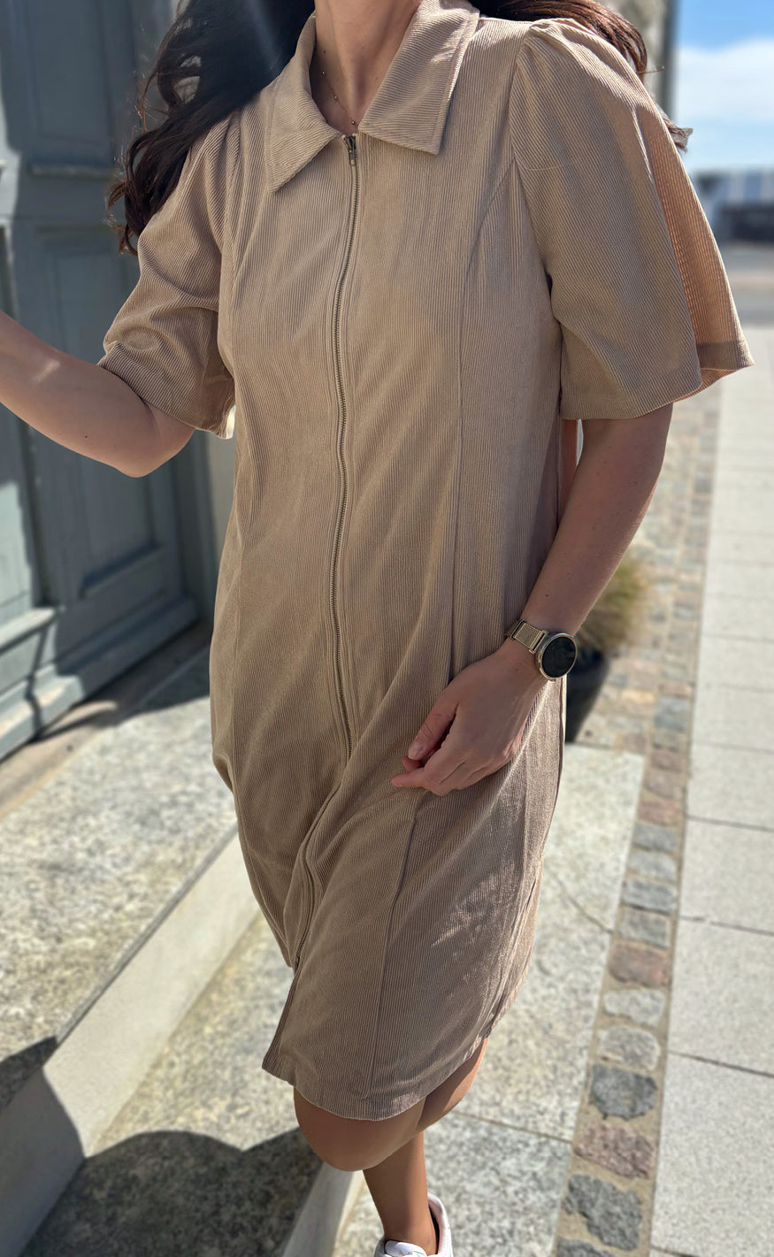 Say NA Copenhagen Kjole - Nora - Beige Corduroy