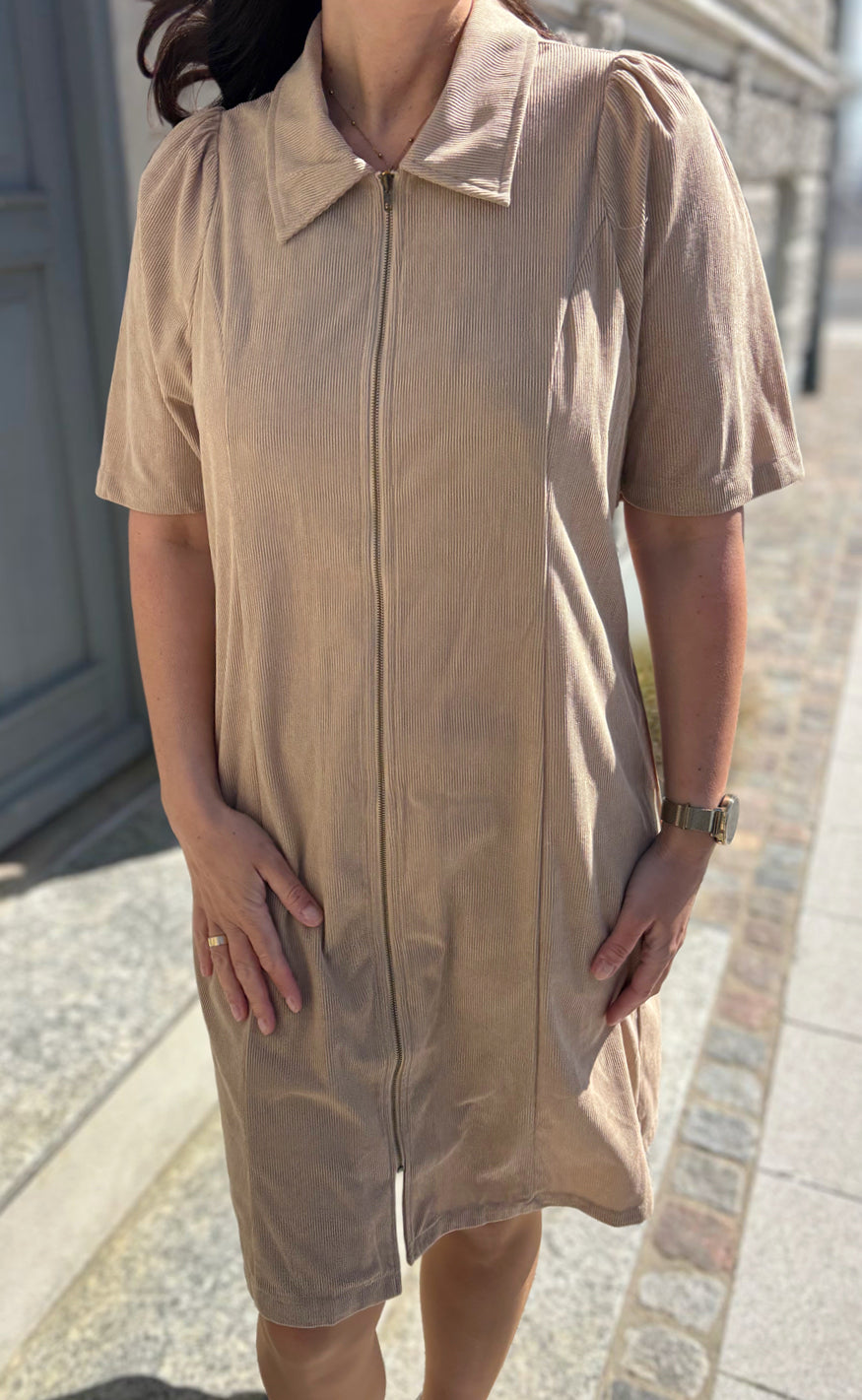 Say NA Copenhagen Kjole - Nora - Beige Corduroy