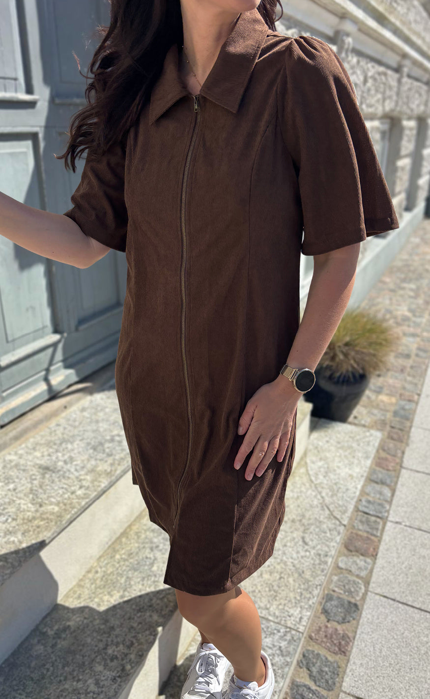Say NA Copenhagen Kjole - Nora - Dark Brown Corduroy