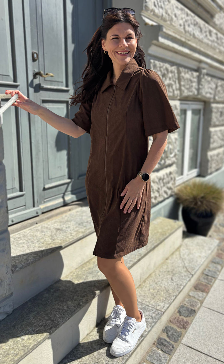 Say NA Copenhagen Kjole - Nora - Dark Brown Corduroy