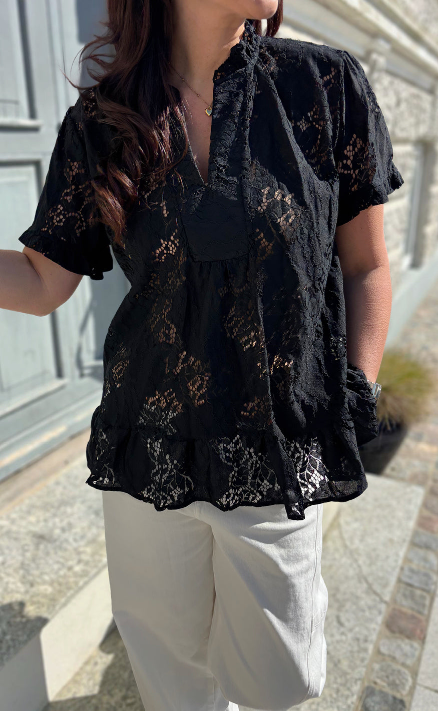 Say INA Copenhagen T-Shirt - Weronica - Black Lace