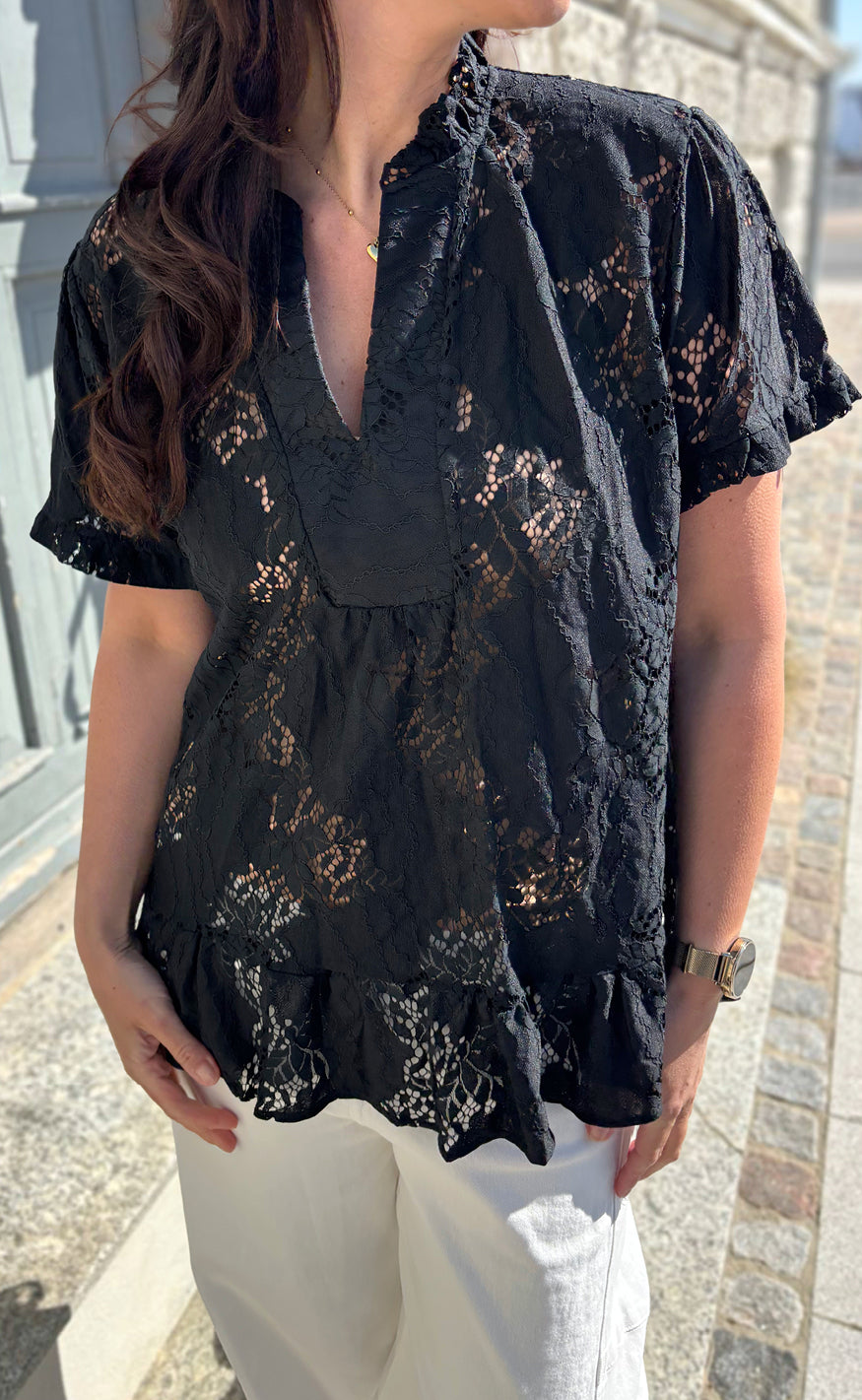 Say INA Copenhagen T-Shirt - Weronica - Black Lace
