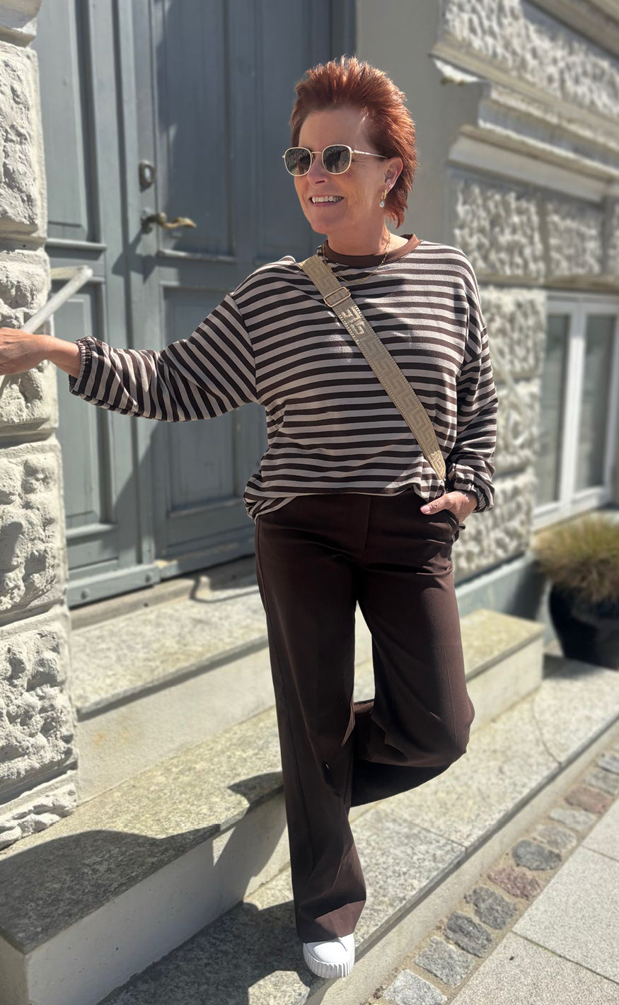 Say INA Copenhagen Sweatshirt - MomLife - Brown Striped
