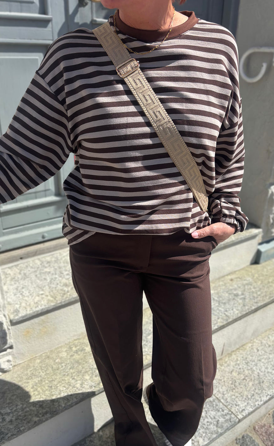 Say INA Copenhagen Sweatshirt - MomLife - Brown Striped