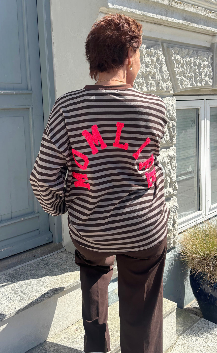 Say INA Copenhagen Sweatshirt - MomLife - Brown Striped