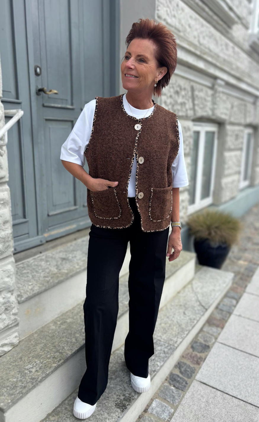 Say INA Copenhagen Vest - Ellinora - Brown W. Leopard