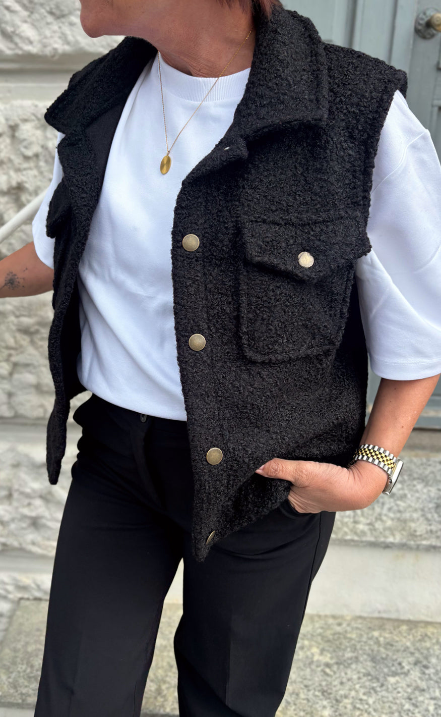 Say INA Copenhagen Vest - Fie - Black