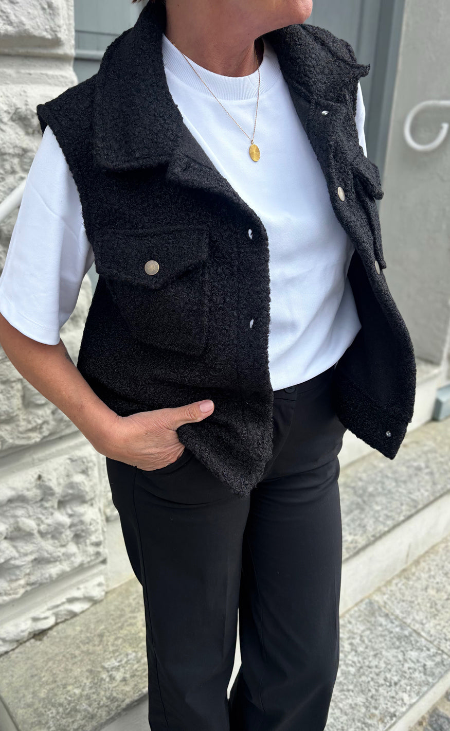 Say INA Copenhagen Vest - Fie - Black