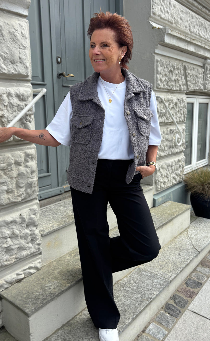 Say INA Copenhagen Vest - Fie - Grey