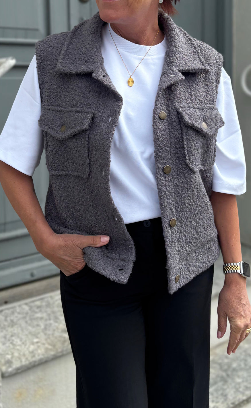 Say INA Copenhagen Vest - Fie - Grey