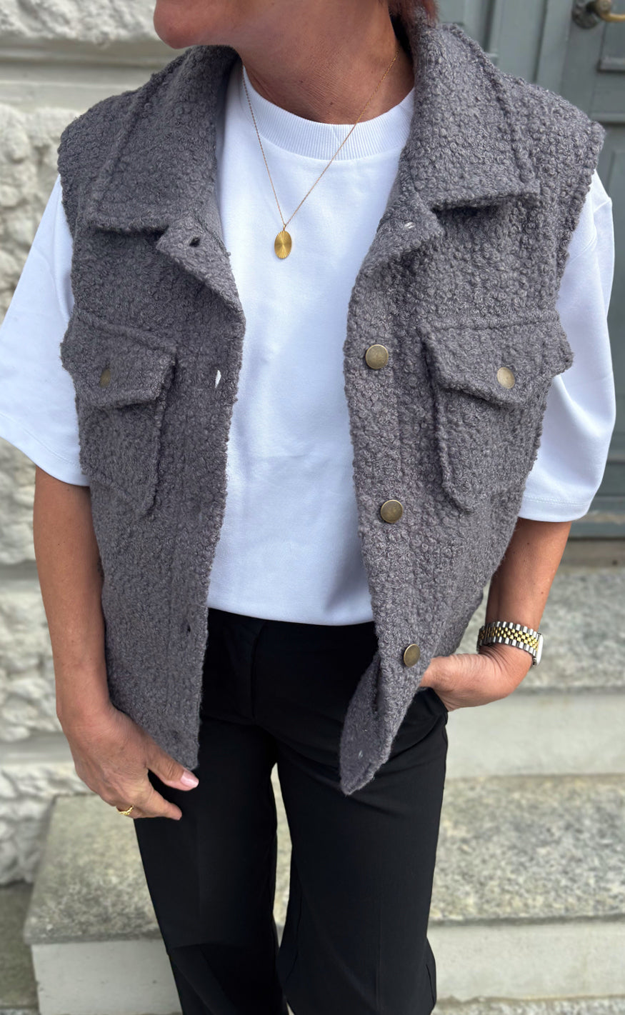 Say INA Copenhagen Vest - Fie - Grey