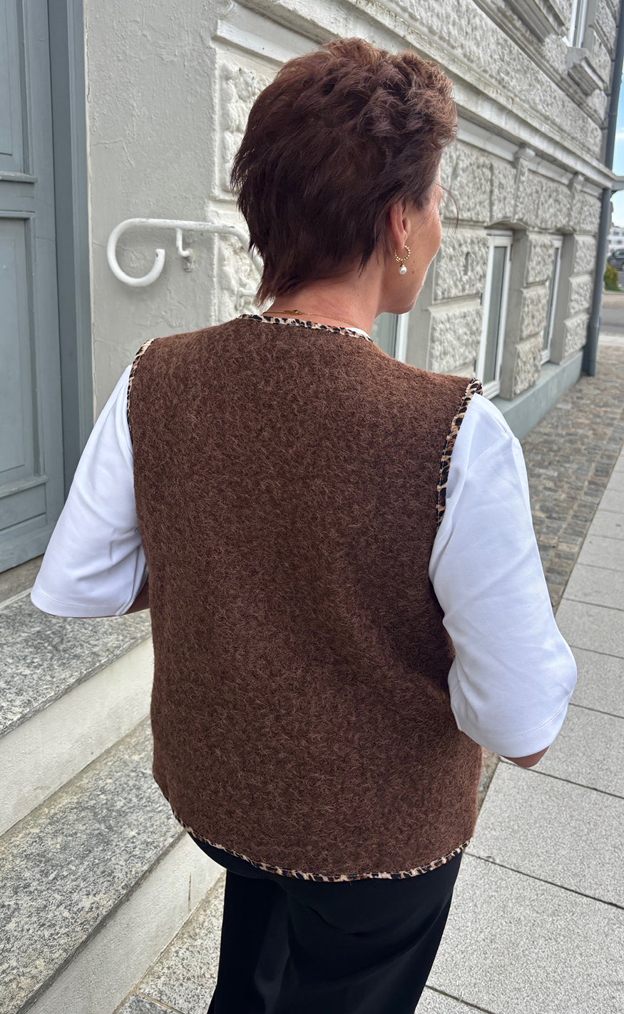Say INA Copenhagen Vest - Ellinora - Brown W. Leopard