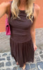 Say INA Copenhagen Kjole - Nina - Dark Brown Mesh