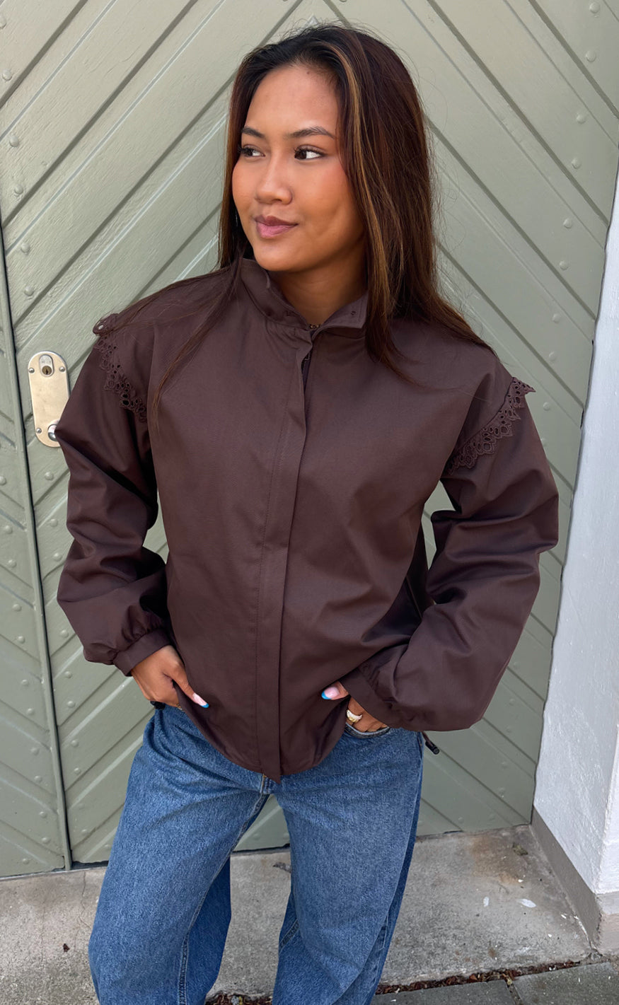 Say INA Copenhagen - Bella Bomber Jacket - Chocolate Brown