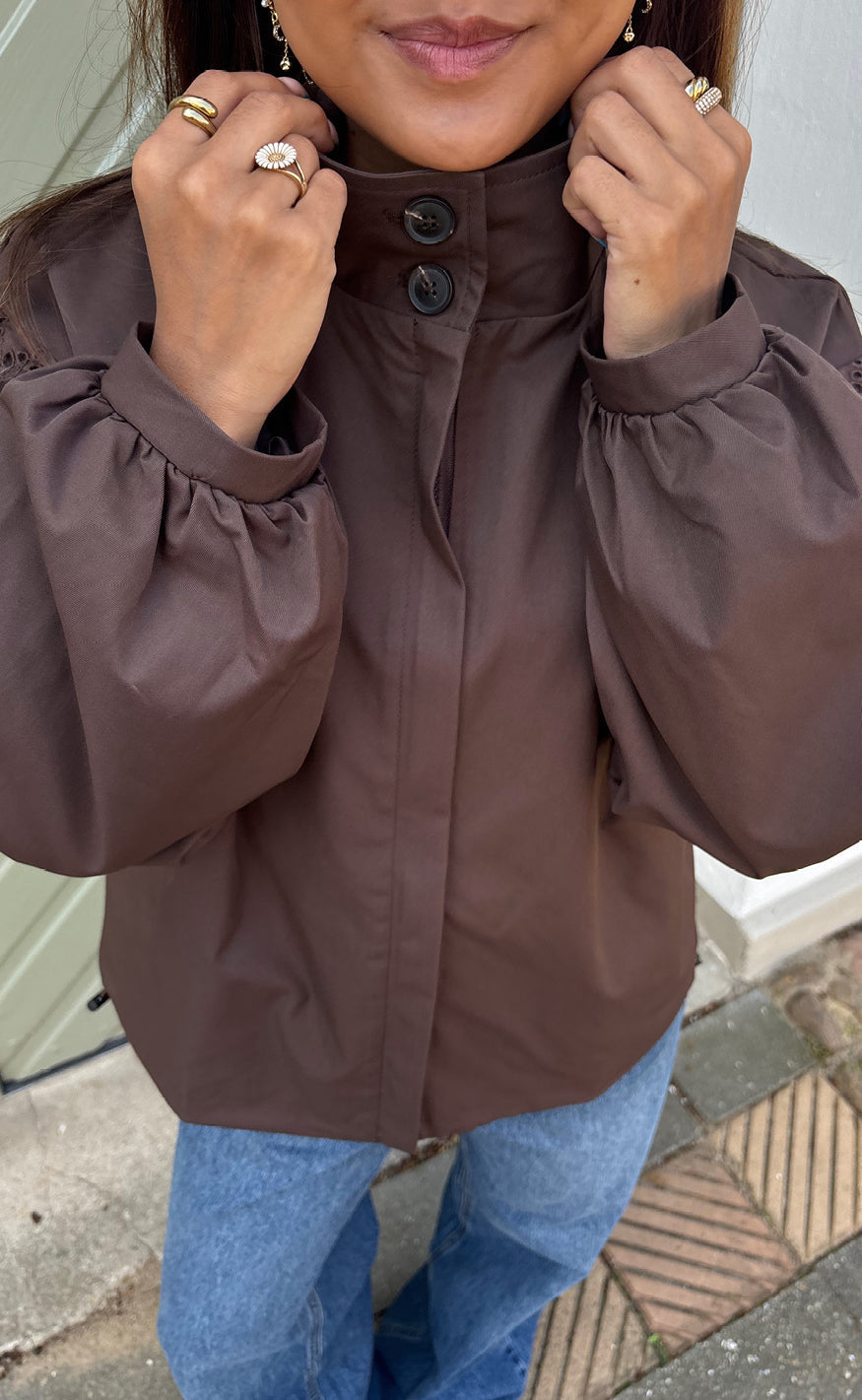 Say INA Copenhagen - Bella Bomber Jacket - Chocolate Brown