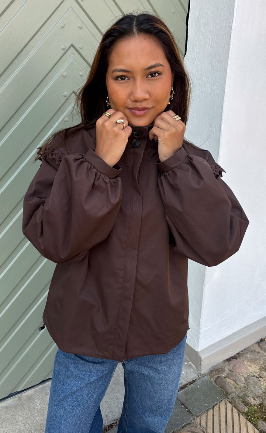 Say INA Copenhagen - Bella Bomber Jacket - Chocolate Brown