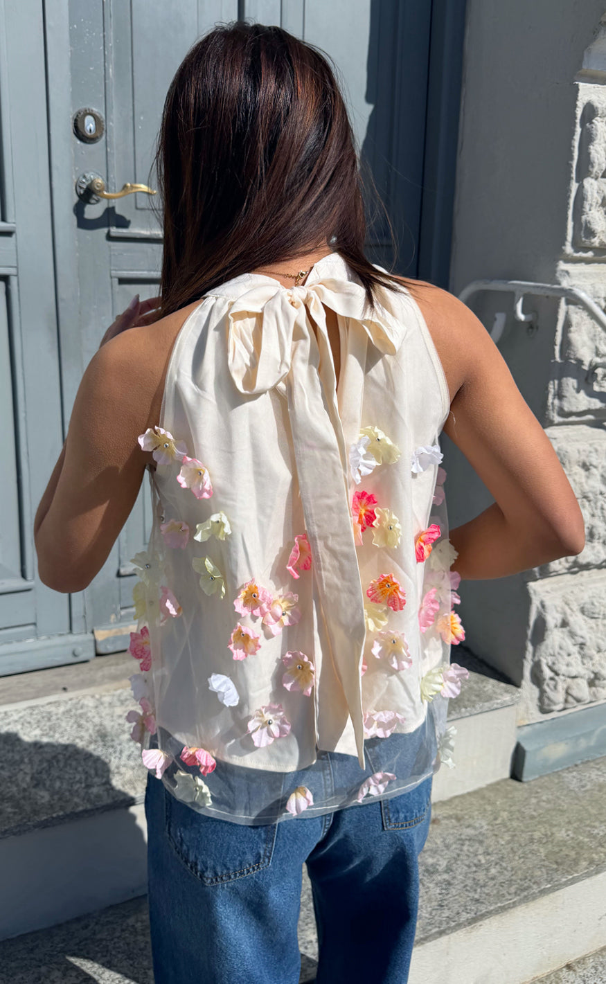 Say INA Copenhagen Topp - Malina - Mixed 3D Flowers