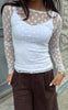 Say INA Copenhagen Bluse - Lily Lace - White Flower Square