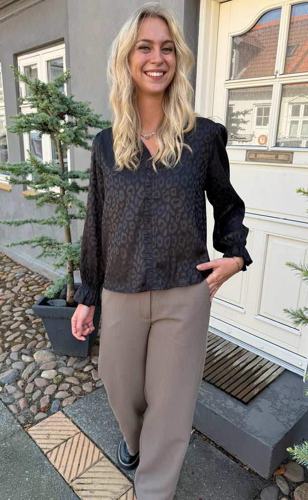 Say INA Copenhagen Bluse - Catja - Black Leopard