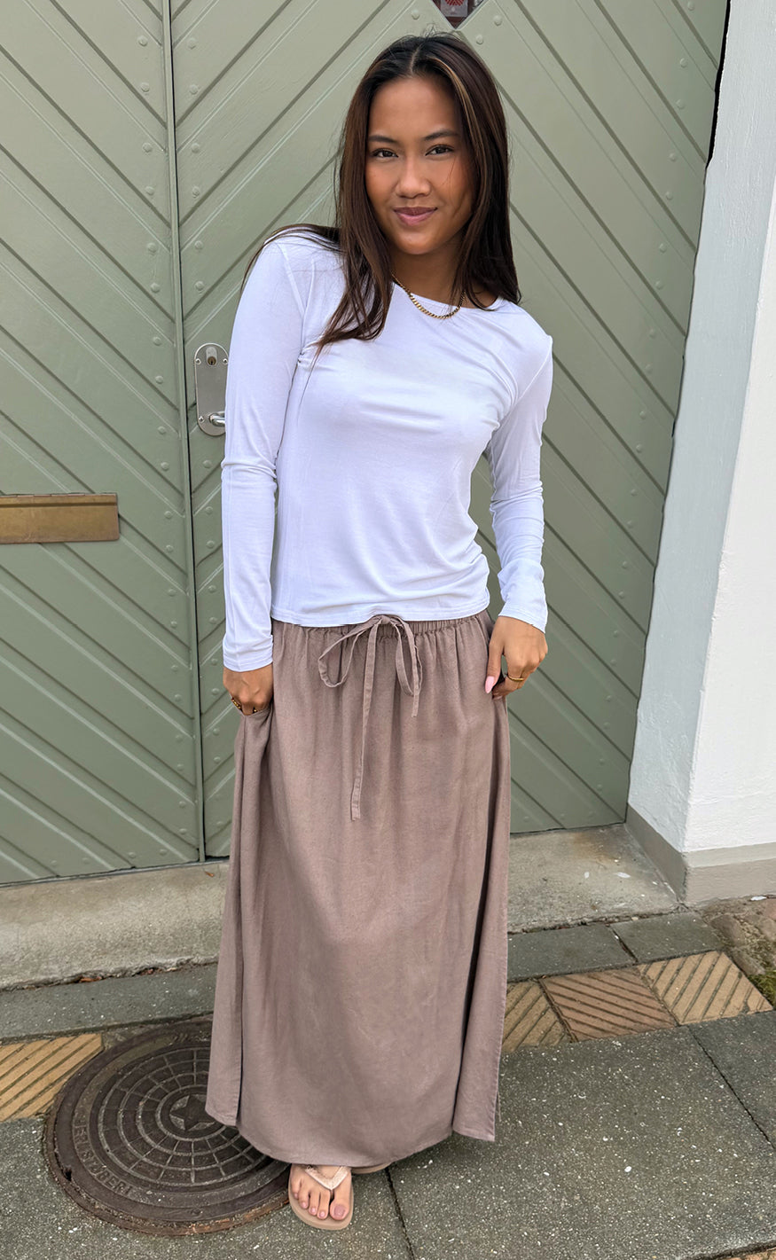 Say INA Copenhagen Skjørt - Laura Linen - Brown