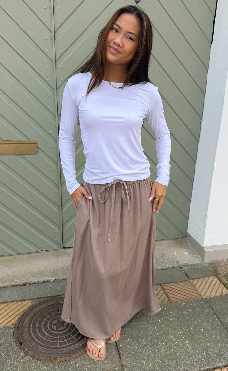 Say INA Copenhagen Skjørt - Laura Linen - Brown