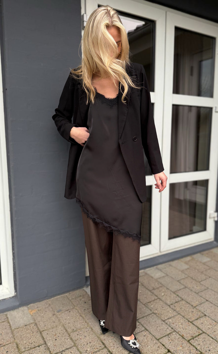 Say INA Copenhagen Kjole - Lavi Lace - Black Satin