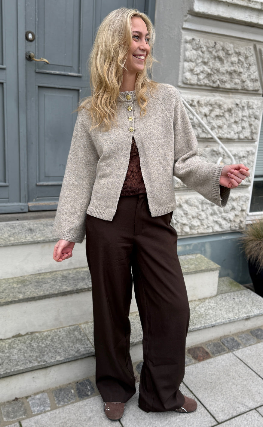 Say INA Copenhagen Genser - Kamilla Knit - Beige Melange