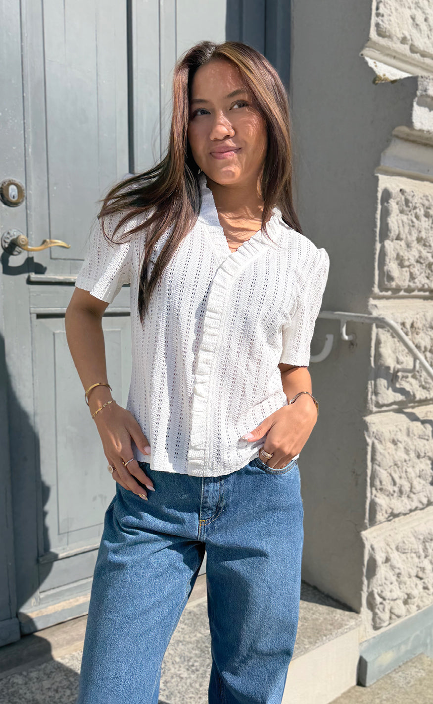 Say INA Copenhagen - Catja Knit T-Shirt - White