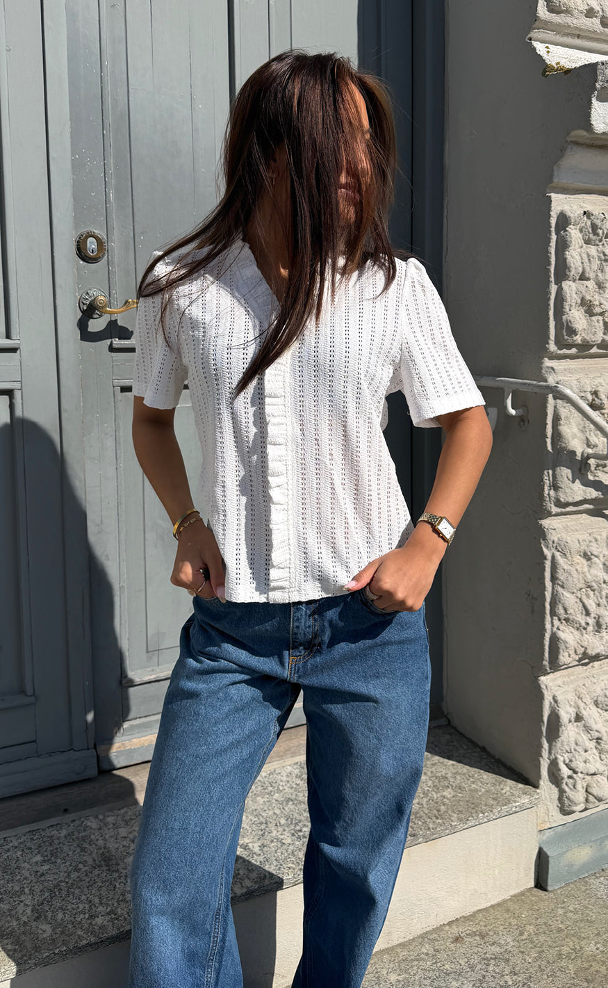 Say INA Copenhagen - Catja Knit T-Shirt - White