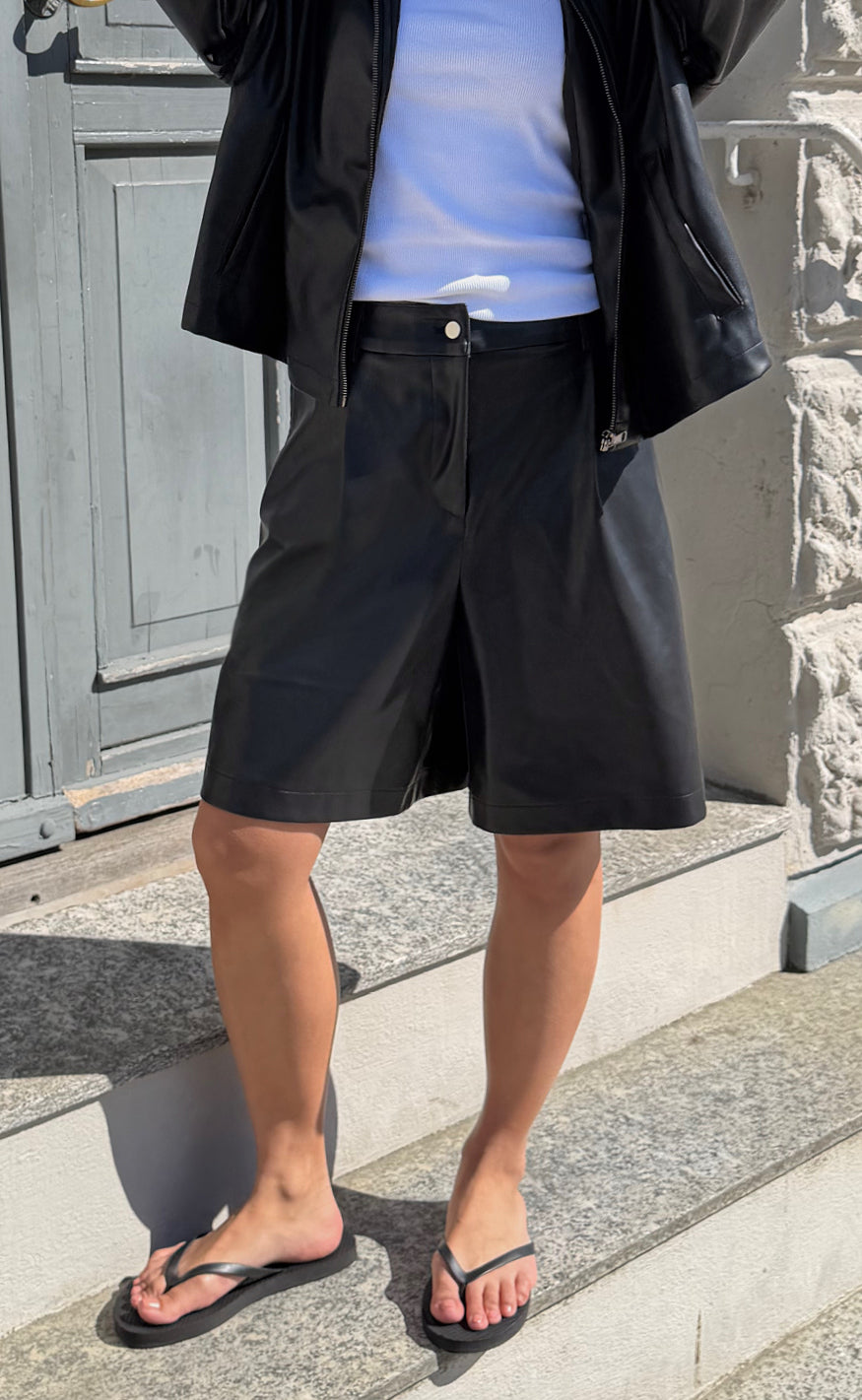 Say INA Copenhagen - Sanna Shorts - Black PU Leather