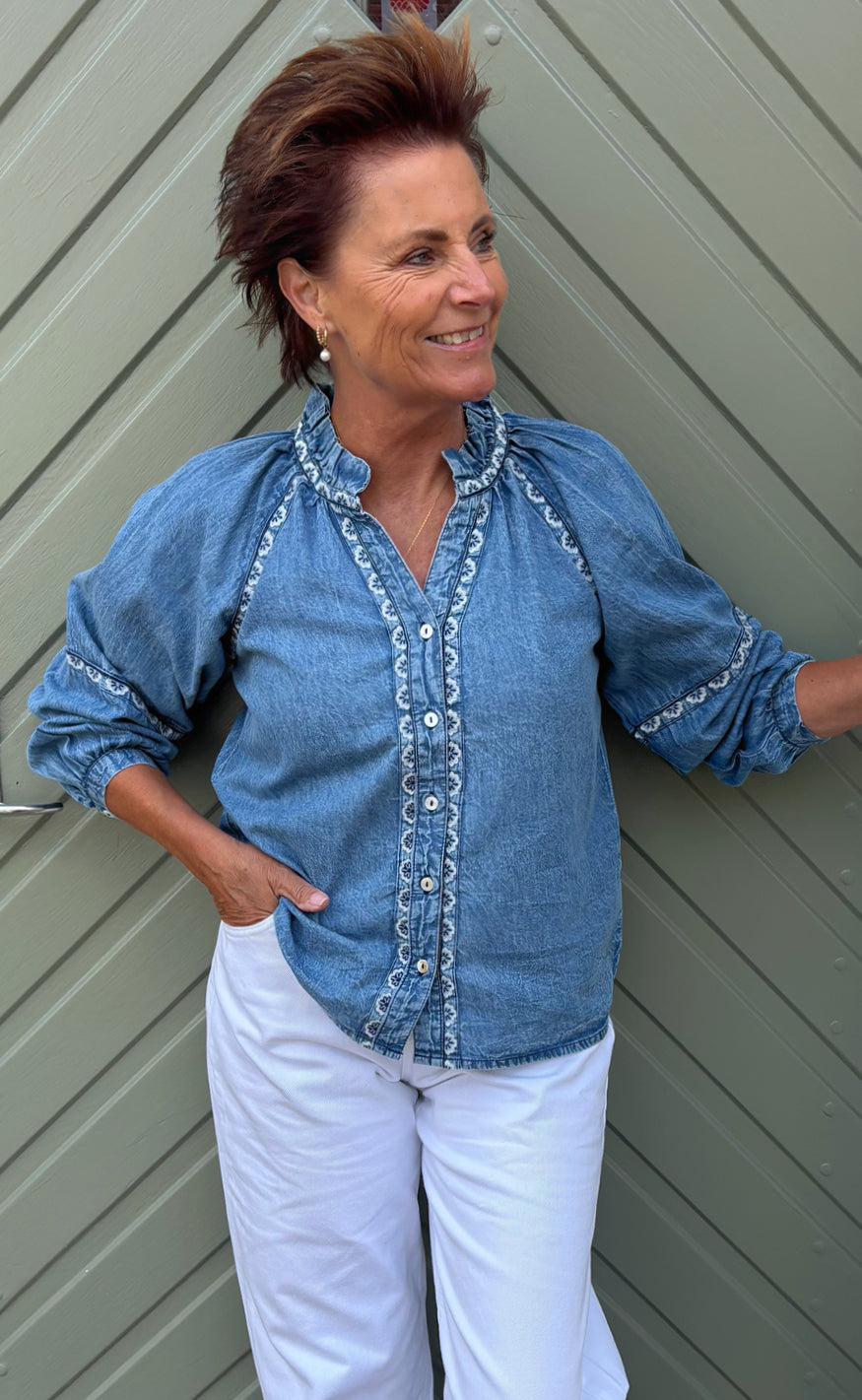 Say INA Copenhagen Skjorte - Christelle - Denim Blue