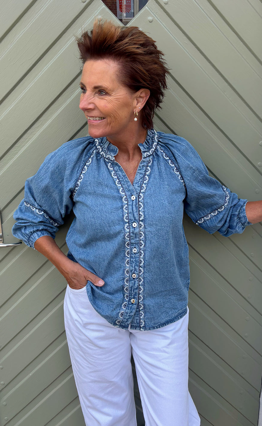 Say INA Copenhagen Skjorte - Christelle - Denim Blue