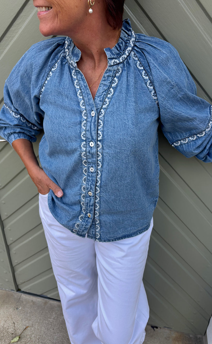 Say INA Copenhagen Skjorte - Christelle - Denim Blue