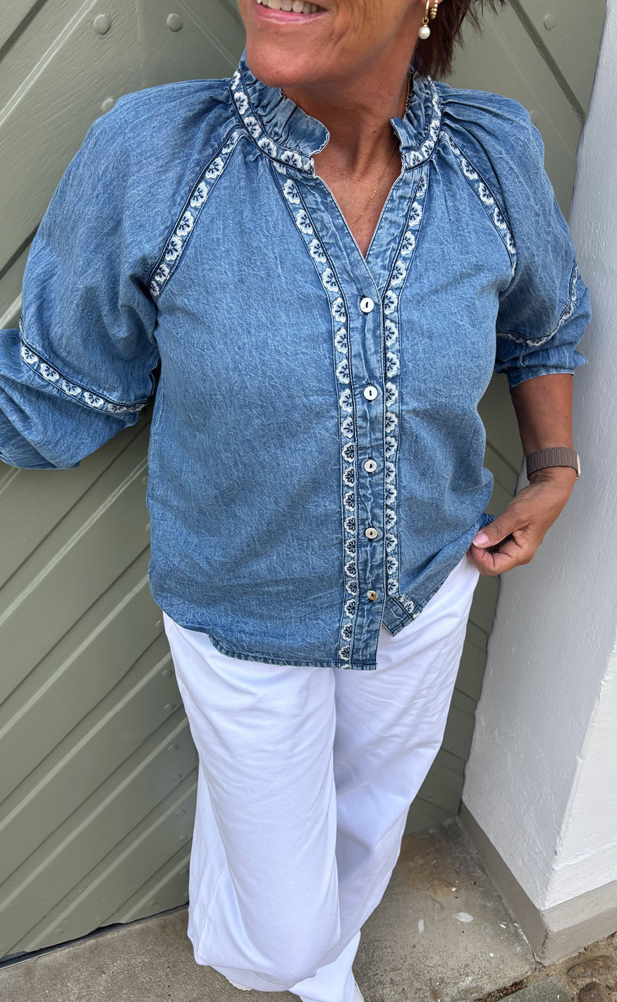 Say INA Copenhagen Skjorte - Christelle - Denim Blue