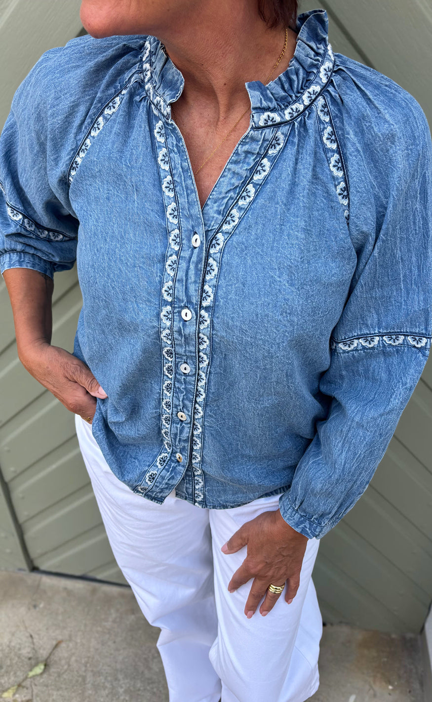 Say INA Copenhagen Skjorte - Christelle - Denim Blue