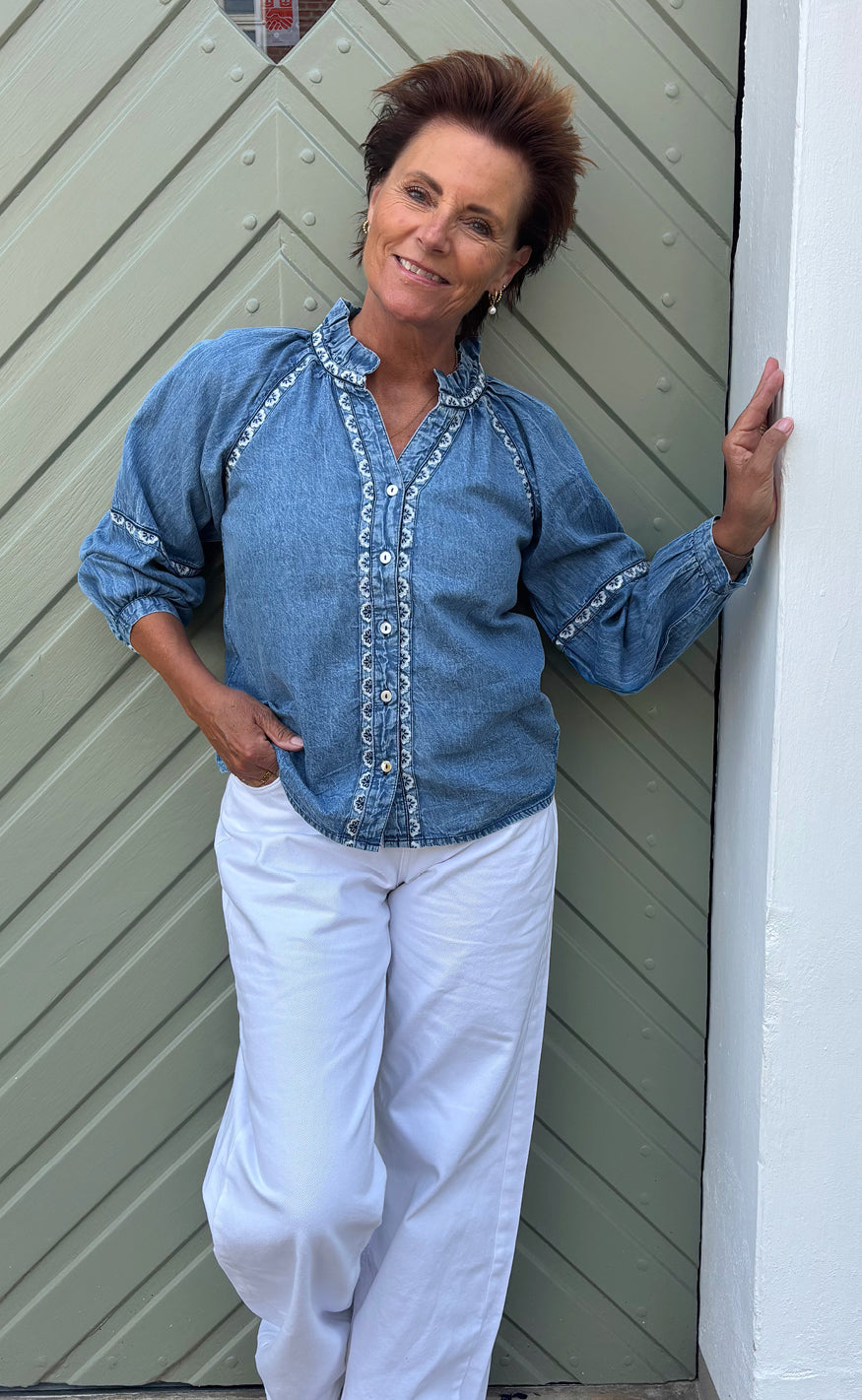 Say INA Copenhagen Skjorte - Christelle - Denim Blue