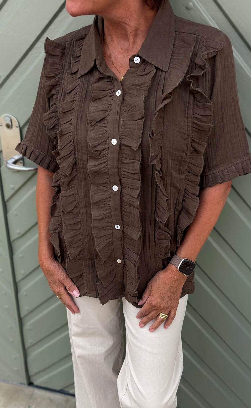Say INA Copenhagen Skjorte - Alexandra - Dark Brown